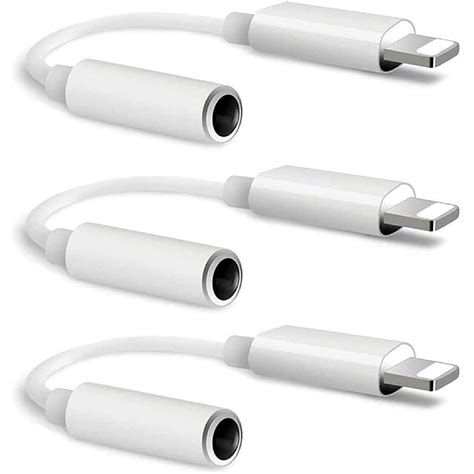 Iphone 35mm Headphones Adapter Apple Mfi Certified 3pack Lightning