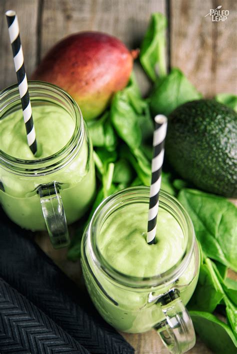 Mango, Avocado, And Spinach Smoothie | Paleo Leap