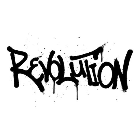 Premium Vector Graffiti Spray Paint Word Revolution Isolated Vector