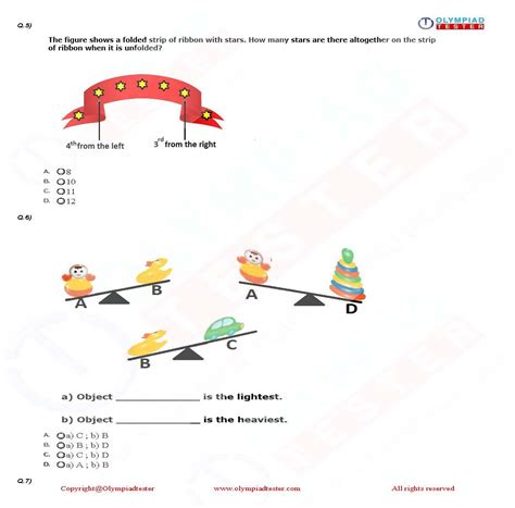 Worksheet 04 To Prepare For Class 1 Maths Olympiad Exams Like Imo