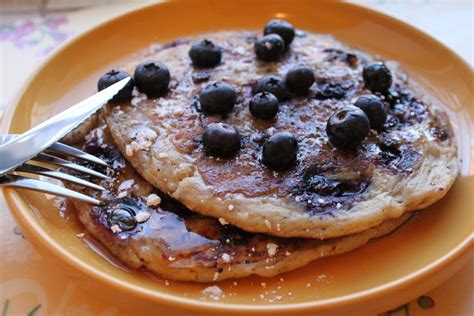 Blueberry Buttermilk Pancakes With Lemon Zest And Walnuts Baker By Nature
