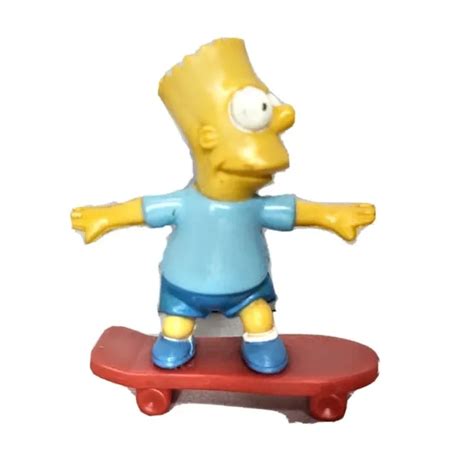 Bart Simpson Skateboard Figure Figurine Vtg 1990 Tcffc The Simpsons