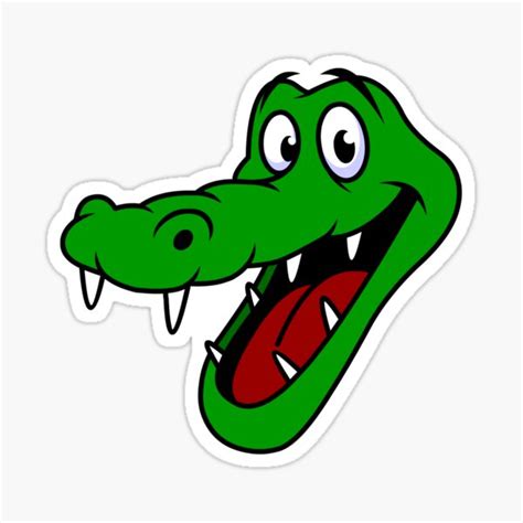 Gator Head Sticker For Sale By Fitzillo Redbubble
