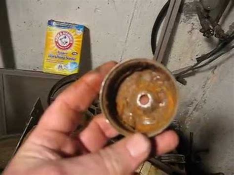 Electrolysis rust removal is easy but takes a some time. Fuel tank rust removal using electrolysis. - YouTube