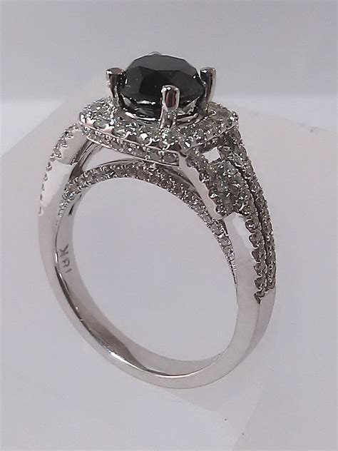 Black And White Diamond Ring By Davidtownjewelers2 On Etsy White
