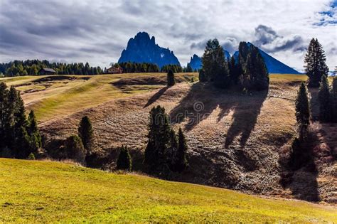 Powerful Ridge Of Rocks Dolomites Stock Photo Image Of Outdoor