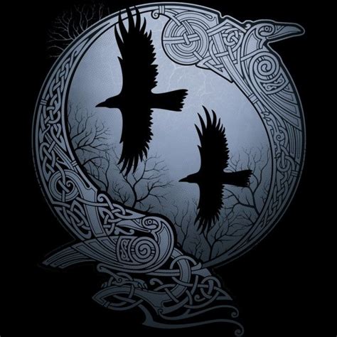 Odins Ravens Huginn And Muninn Crow Tattoo Norse Tattoo Tatoo Art