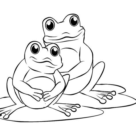 Use colored pencils, gel pens, crayons, or other art supplies to color the page. Frog Coloring Pages To Print