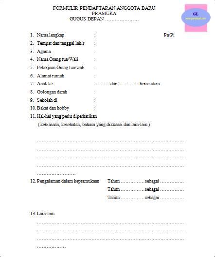 Fungsinya adalah untuk melegalkan status tanggung jawab di perusahaan dan persyaratan administratif. Contoh Formulir Ekstrakurikuler Gambar Bcd