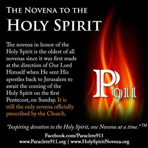 Why Novena To The Holy Spirit Paraclete911