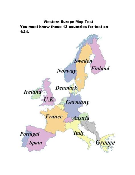 Printable Map Of Western Europe That Are Lively Derrick Website