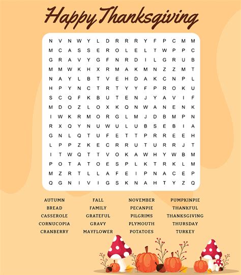 5 Best Images Of Printable Thanksgiving Puzzles Word