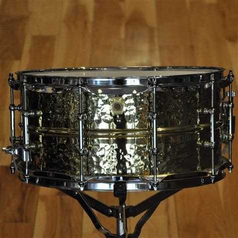 Ludwig 65x14 Hammered Brass Snare Drum Wtube Lugs Chicago Music