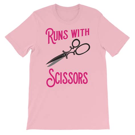 Runs With Scissors Sewing Short Sleeve Unisex T Shirt Teacherts Tsforteachers