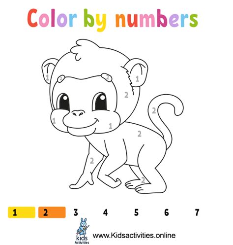 Coloring By Numbers Animals Free Coloring Pages ⋆ Kids Activities