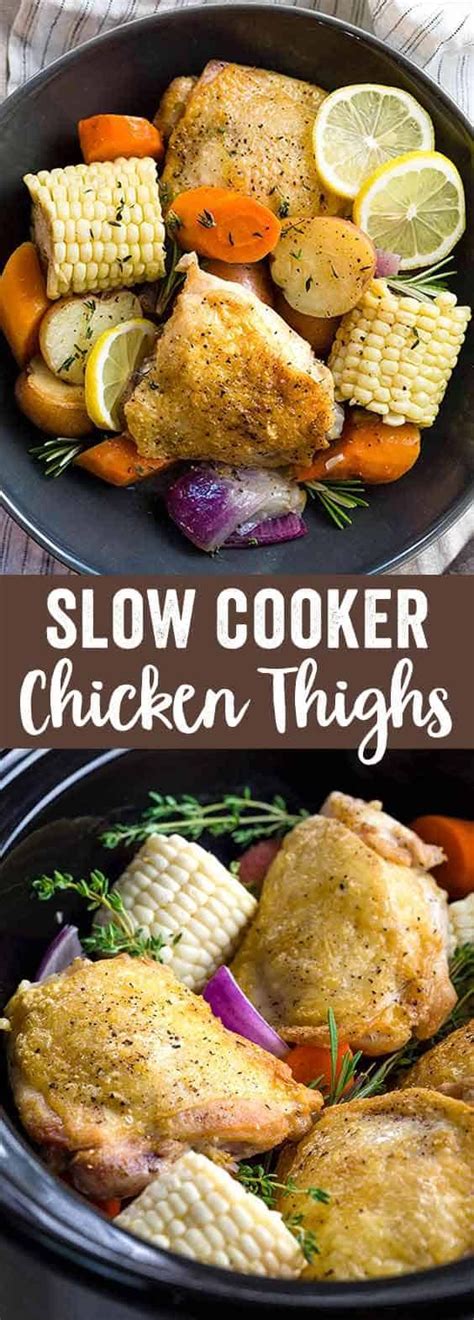 This is an easy slow cooker recipe for chicken thighs in a sauce made with soy sauce, ketchup, and honey. Slow Cooker Chicken Thighs | Recipe | Slow cooker chicken ...