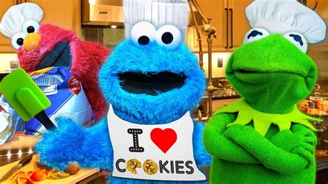 Cooking With Cookie Monster Kermit The Frog And Cookie Monsters