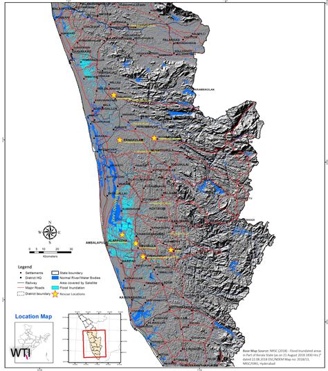 Kerala Flood Affected Areas Map Jungle Maps Map Of Kerala Flood 600