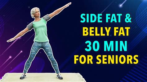 30 Min Side Fat And Belly Fat Exercise For Seniors Youtube