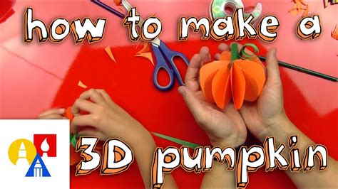 This tutorial will show you how to draw a pumpkin! How To Make A 3D Pumpkin - YouTube
