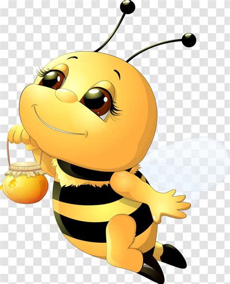 Honey Bee Cartoon Clip Art Smiley To Mention Bees Transparent Png