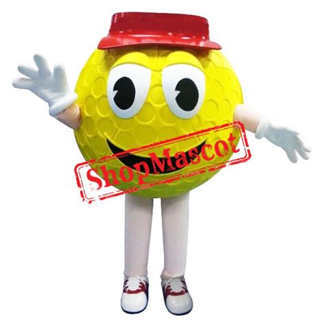 Funny Yellow Golf Ball Mascot Costume