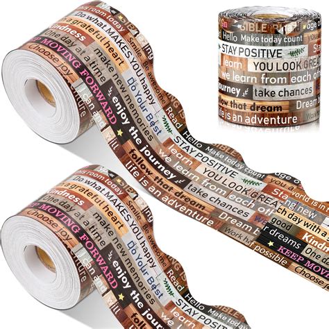 Buy Spiareal 2 Rolls 1378 Ft Scalloped Bulletin Board Border With