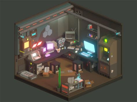 30 Days Of Isometric Rooms Day 17 Isometric Art Game Room Design