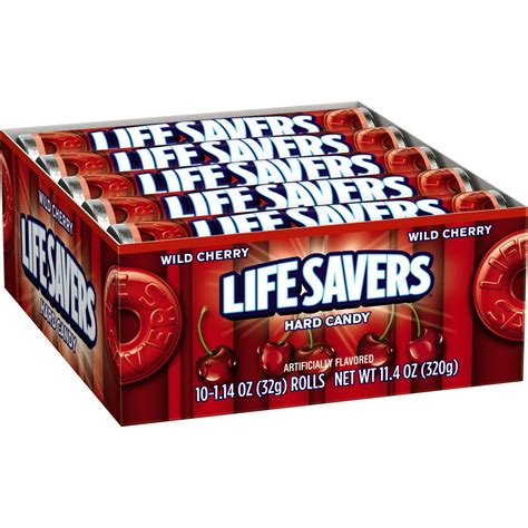 Life Savers Wild Cherry Hard Candy 114 Ounce 20 Rolls