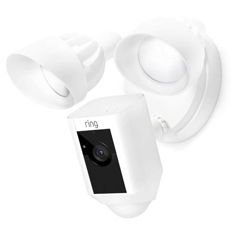 Ring Floodlight Cam Wifi Smart Home Security Camera White Wired