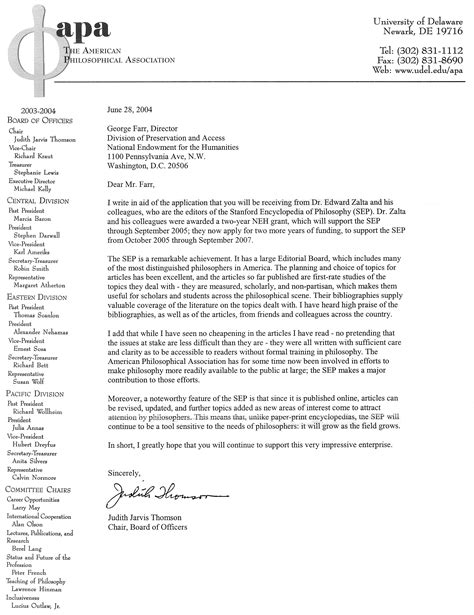 APA's Letter in Support of NEH Grant
