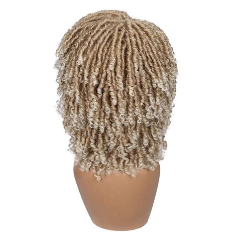 Short Synthetic Hair Dreadlock Wigs For Black Women And Men Crochet