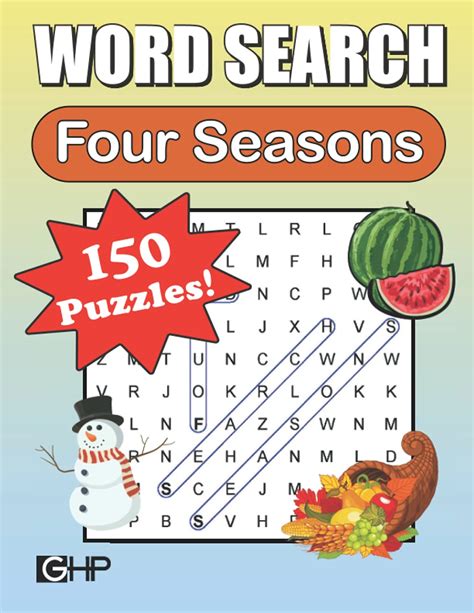 Four Seasons Word Search Word Find Puzzle Book For Adults And Kids By