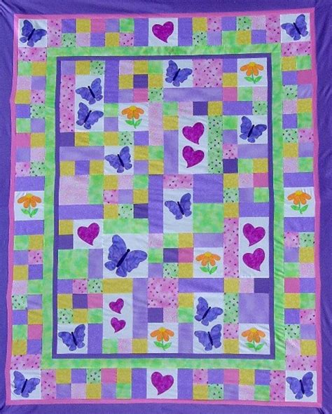 Twin Quilt Pattern Pdf Twin Size Bed Quilt Child Girl Etsy Twin