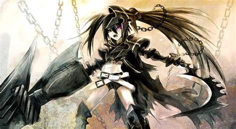 Armor Black Rock Shooter Chain Gun Insane Black Rock Shooter Scar Sword