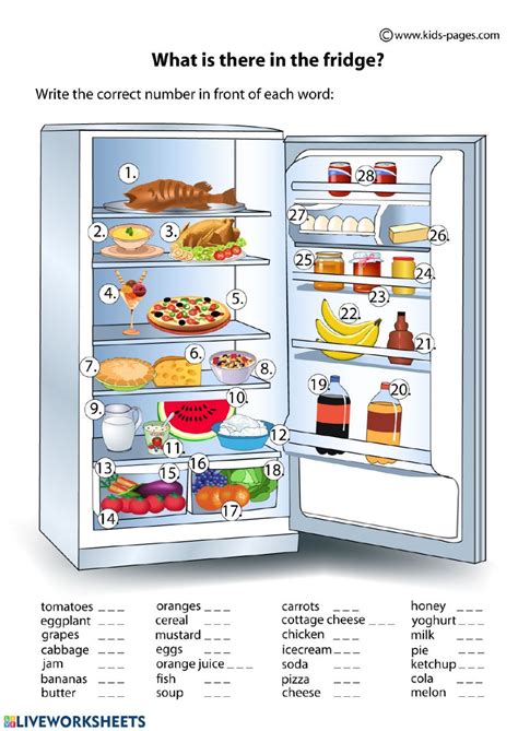 Vocabulary for common health problems, illnesses and symptoms is more easily understood and explained with the aid of images. Food: Food and drinks exercise pdf | Learning english for ...