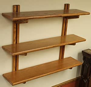 • use one bookcase on either side of the classic tv stand to store your gaming supplies and create a finished look. Adjustable Solid Oak Wall Mounting Bookshelf by Wooden You ...