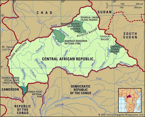 Central African Republic Africa Map New York Map Poster