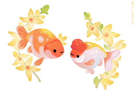 Cute And Colorful Goldfish Cute Drawing For Your Art Project