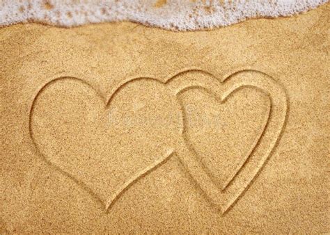 226 Two Hearts Sandy Beach Stock Photos Free And Royalty Free Stock