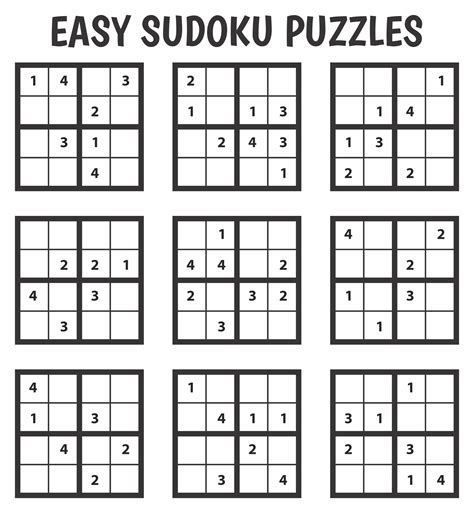 Free Easy Printable Sudoku