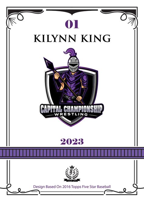 Ccw Capital Championship Wrestling 2023 Kilynn King 01 Crazy Card