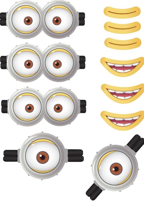 Minion Goggles Mouths Free Printable Despicable Me 2 Picture Миньоны
