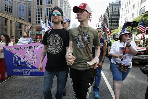 Straight Pride Parade Draws Marchers Protesters Ap News