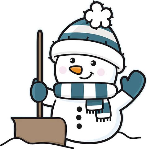 Cartoon illustration of a depressed man holding a snow shovel. Best Shoveling Snow Illustrations, Royalty-Free Vector ...