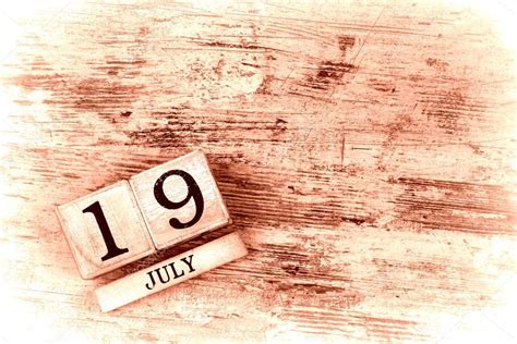 July 19th Calendar — Stock Photo © Esindeniz 144400837