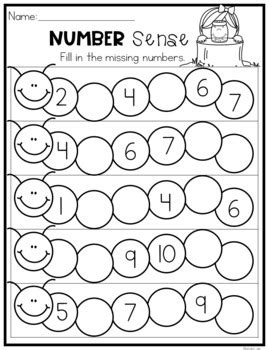 number sense worksheets  natalie lynn kindergarten tpt