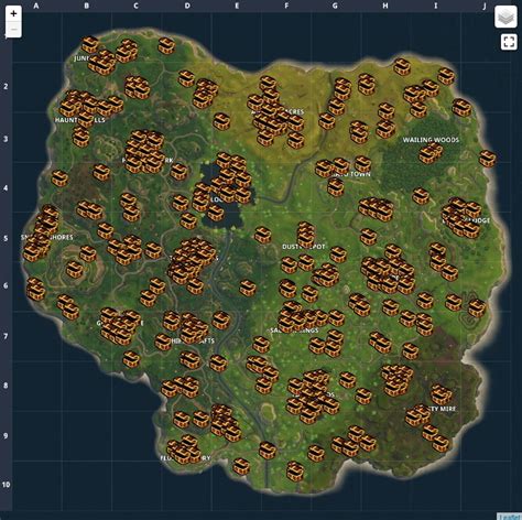 This Interactive Map Shows The Locations Of Chest Spawns In Fortnite