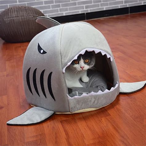 Shark Dog Bed Pet Cat Bed Shark Cats Beds House For Large Medium Small