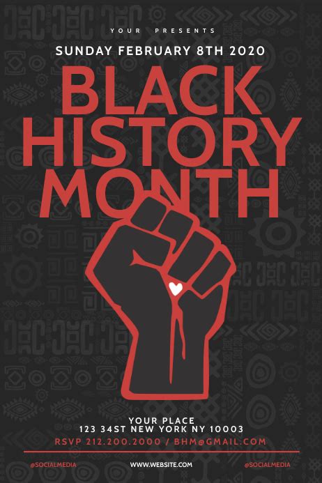 Black History Month Poster Template Postermywall